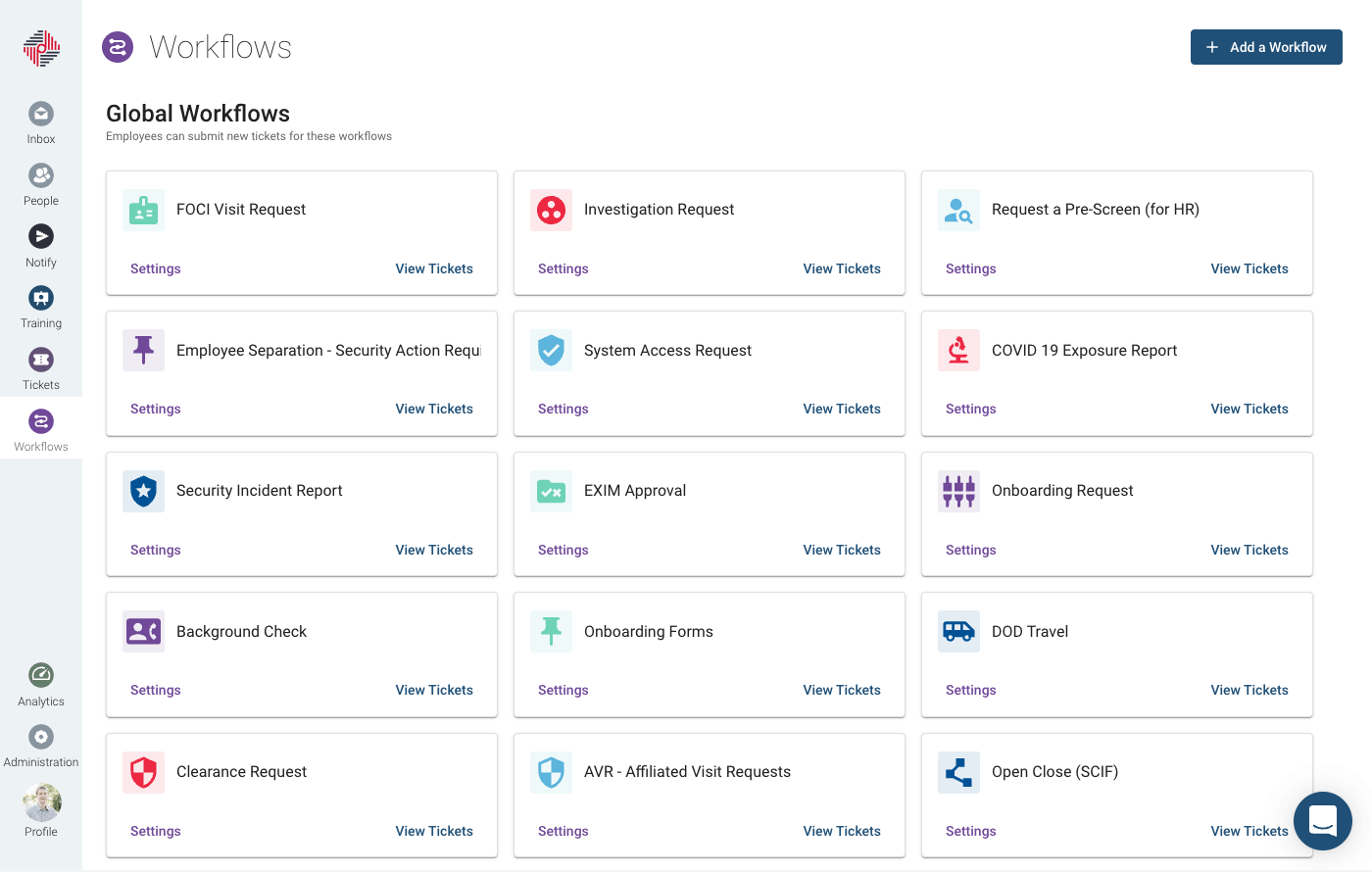 Product interface - workflows & automation