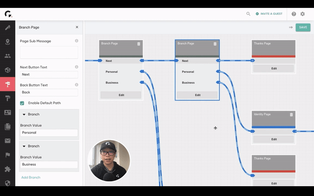 Experience Workflow Editor user interface